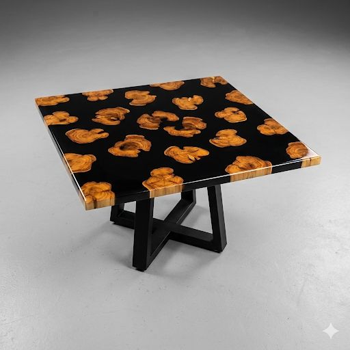 Epoksipöytä Katajakiekko 70x70