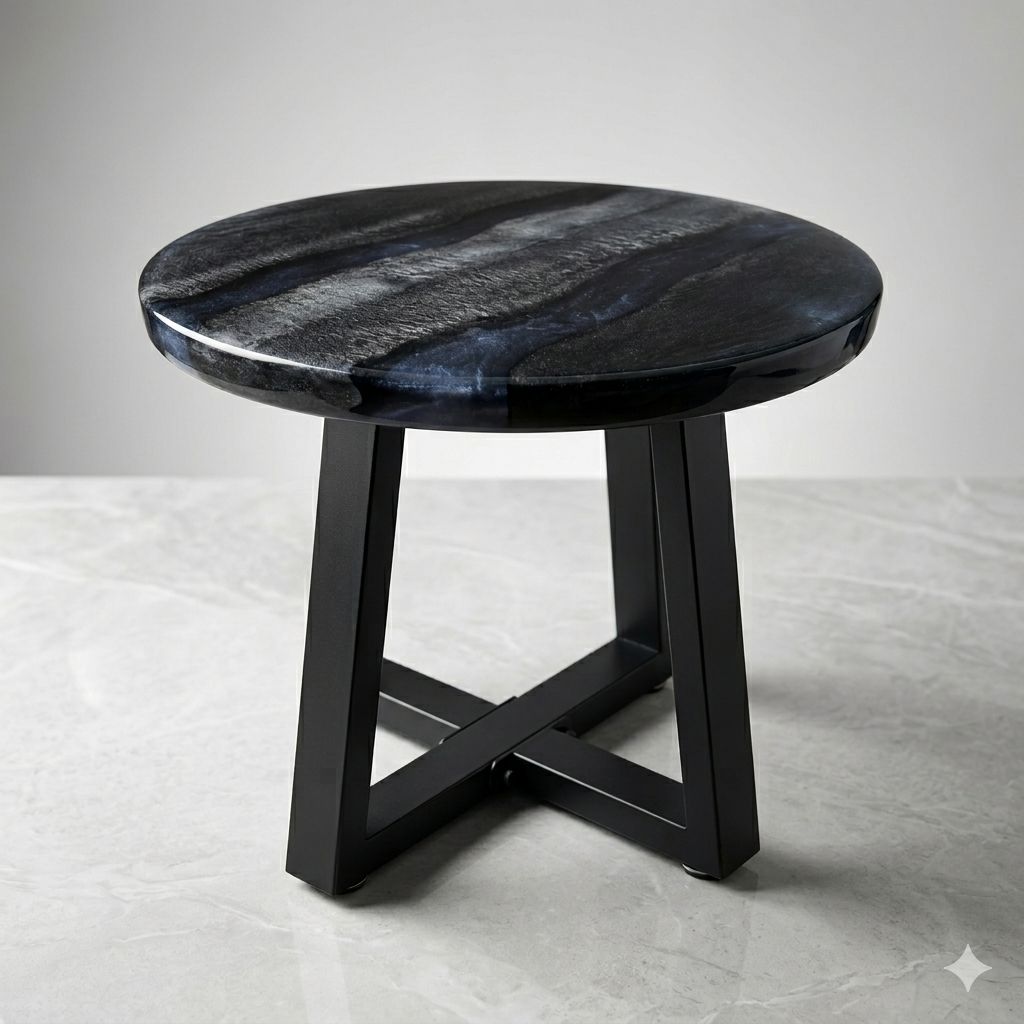 Epoksipöytä Poltettu kuusi 50