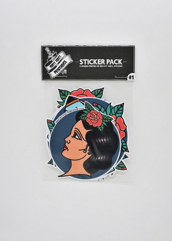 Sticker Pack #1 Traditional Tattoo 5 Stickers