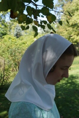 Girls&#39; Medieval Wimple In Cotton Or Linen W/Optional Veil