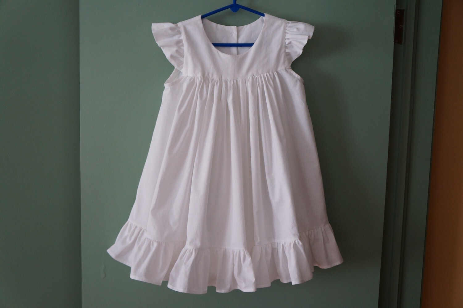 Girls&#39; Yoked Ruffles Pinafore