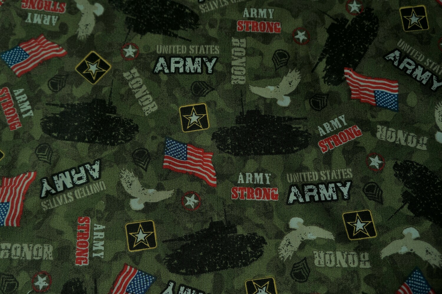 Military Service Patriotic Face Mask, Fabric Choice: US Army (New Design)