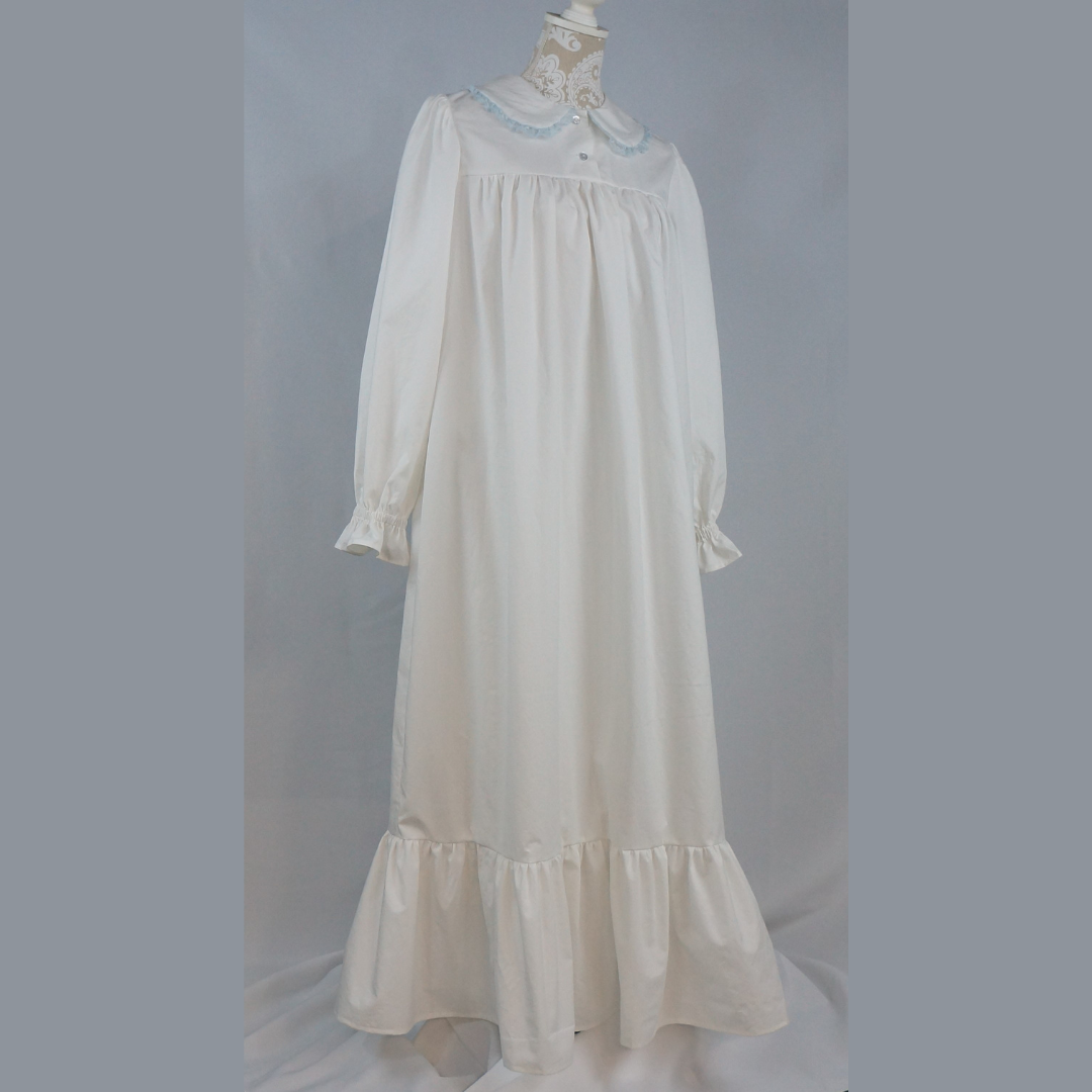 Lacy Victorian 100% Cotton Nightgown for Women