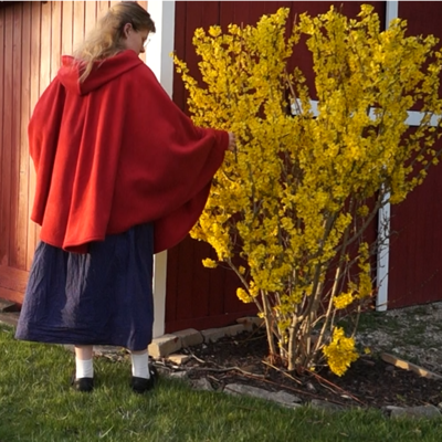 READY TO SHIP Deep Red Graceful Cloak | Women&#39;s 100% Polyester Fleece Cloak