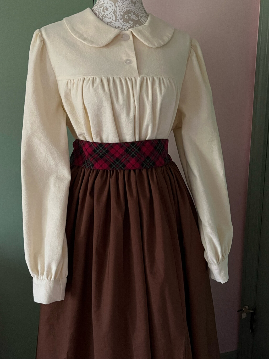 Women's Custom Diagonal Plaid Waistband