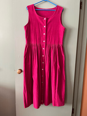LIGHTLY USED Women&#39;s Corduroy Pinafore Dress | Pink