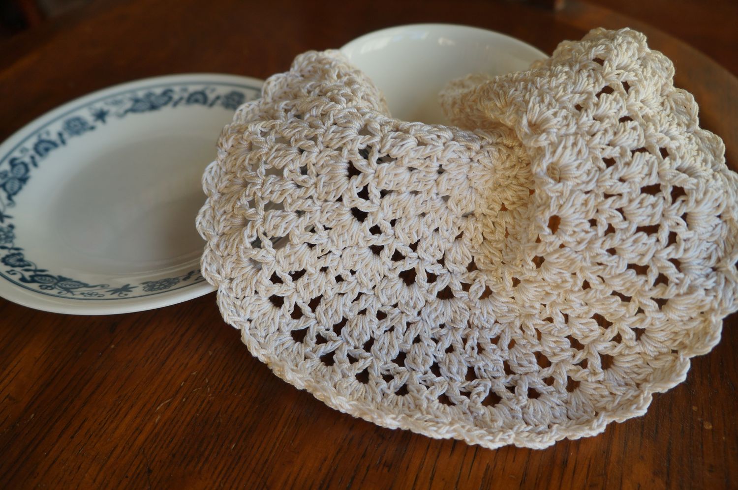 Pioneer Rose Dishcloth, Set of 2