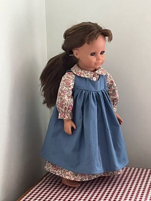 Anne At The Station Dress &amp; Pinafore for 18&quot; Doll