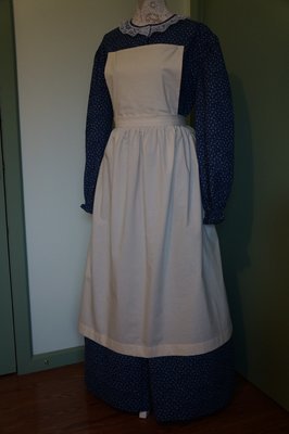 Unbleached Women's Half Apron w/Bib