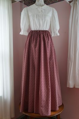 Women&#39;s Vintage Print Comfort Drawstring Modest Skirt