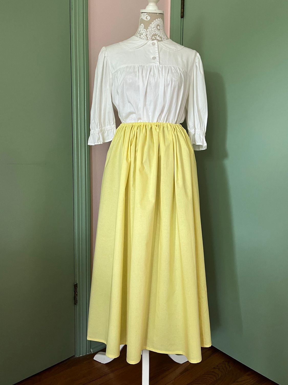 Ready To Ship Women&#39;s Gored Comfort Drawstring Skirt | 100% Cotton | Assorted Colors and Lengths