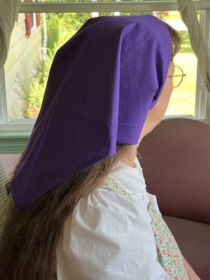 Ready To Ship Women's Triangular Scarf, Purple Dream Cotton