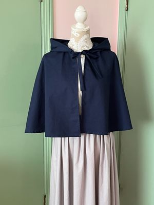 Ready To Ship Women’s Cotton Cape Cloak in Dream Cotton Navy