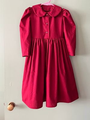 READY TO SHIP Girls’ Burgundy Dream Cotton Dress Size 4