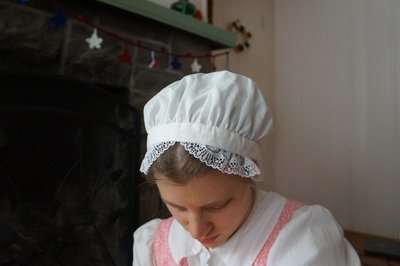 Womens&#39; Laced Cotton Dormeuse Cap