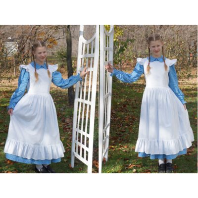 Girls' Classic Dress, Pinafore, &amp; Optional Bonnet | Sizes 1-16 | Build a Set