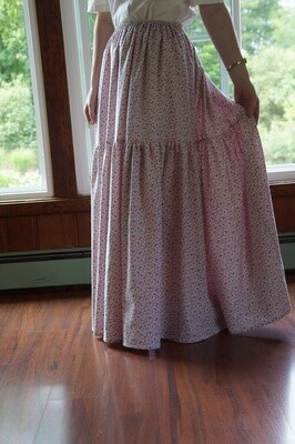 Women's Long Modest Drawstring Ruffled Skirt