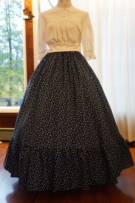 Women's Long Modest Drawstring Ruffled Skirt