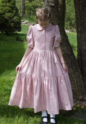 Girls' Cotton Modest Formal Dress