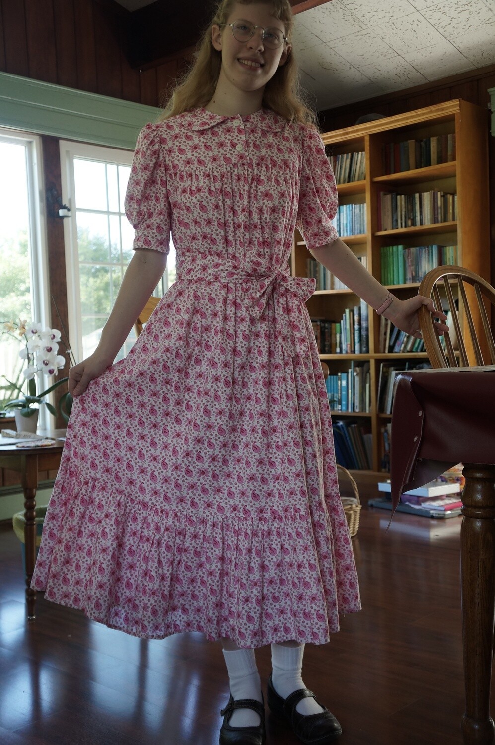 Girls' Yoked Modest Dress