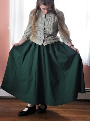 Women's Long Modest Drawstring Skirt