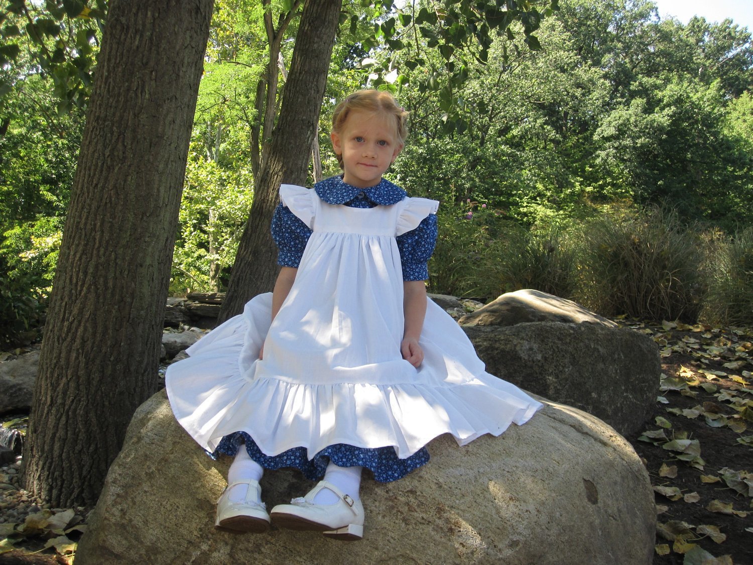 Girls' Ruffles Dress &amp; Pinafore with Optional Bonnet | Sz. 1-16 | Build a Set