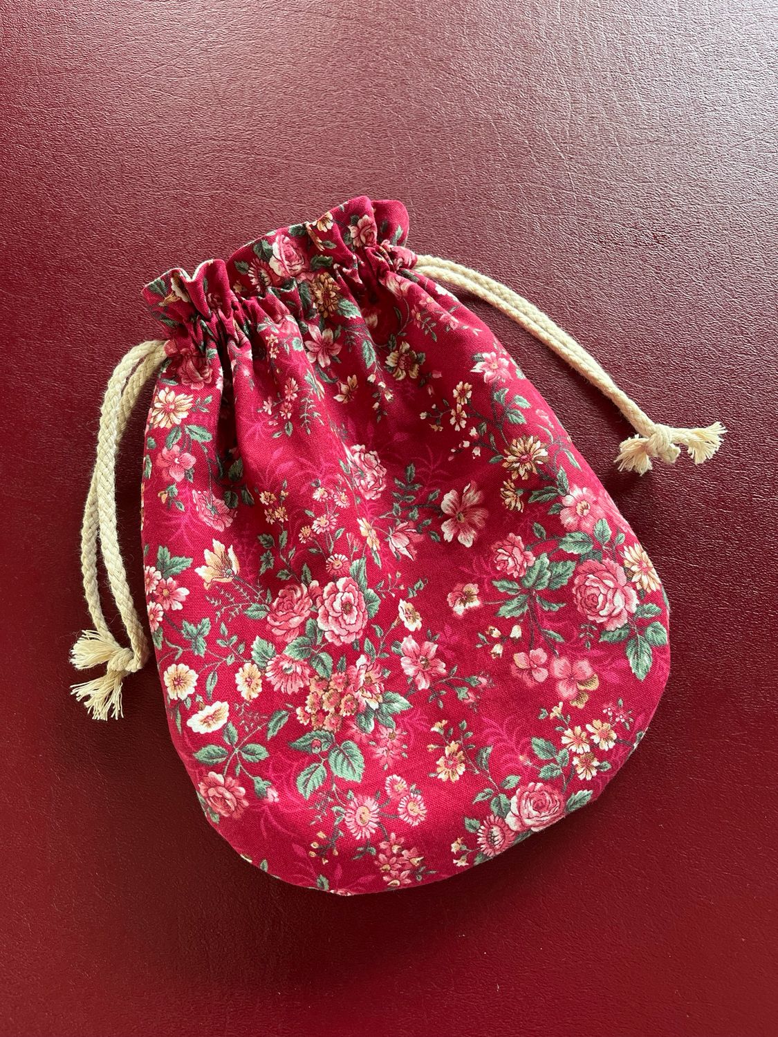 Ready To Ship Floral Reticule | Drawstring Bag
