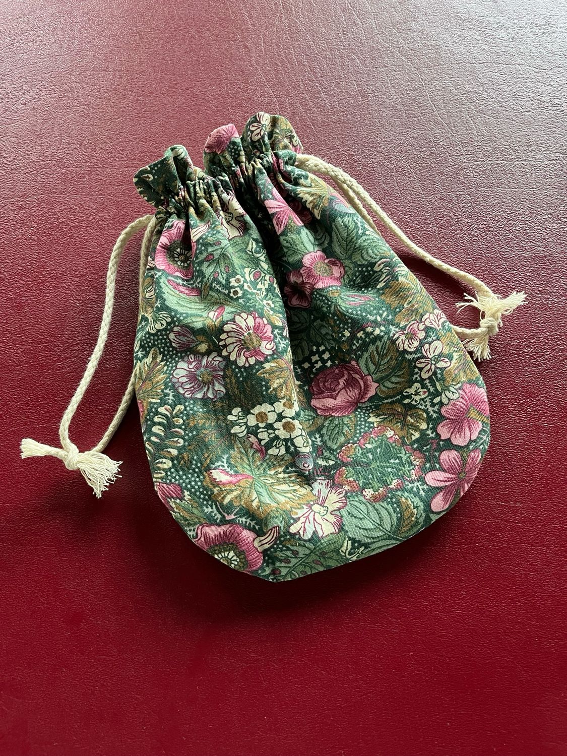 Ready To Ship Floral Reticule | Drawstring Bag