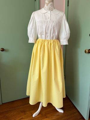 Ready To Ship Dream Cotton Yellow Full Comfort Drawstring Skirt
