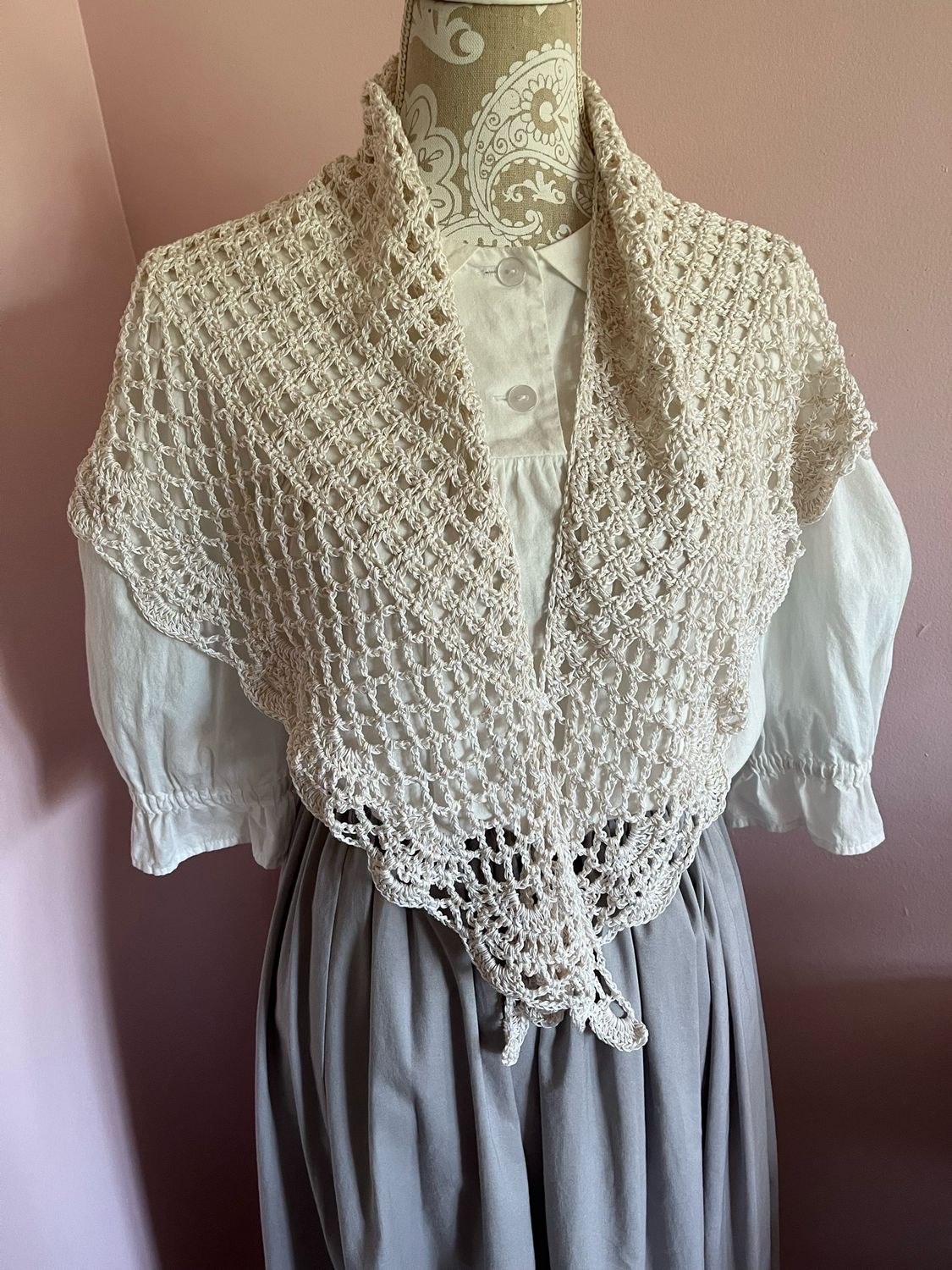 Ready To Ship Lacy Triangle Scarf