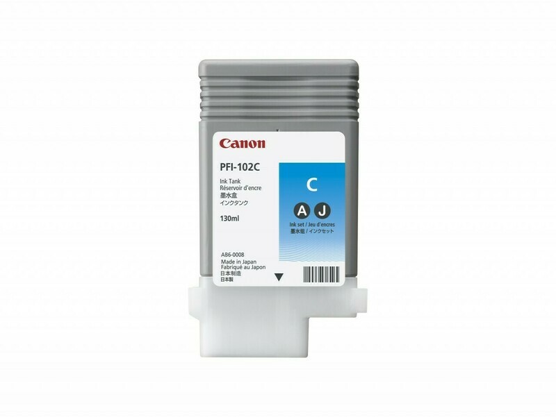 CANON PFI-102C CYAN INK 130ML CARTRIDGE