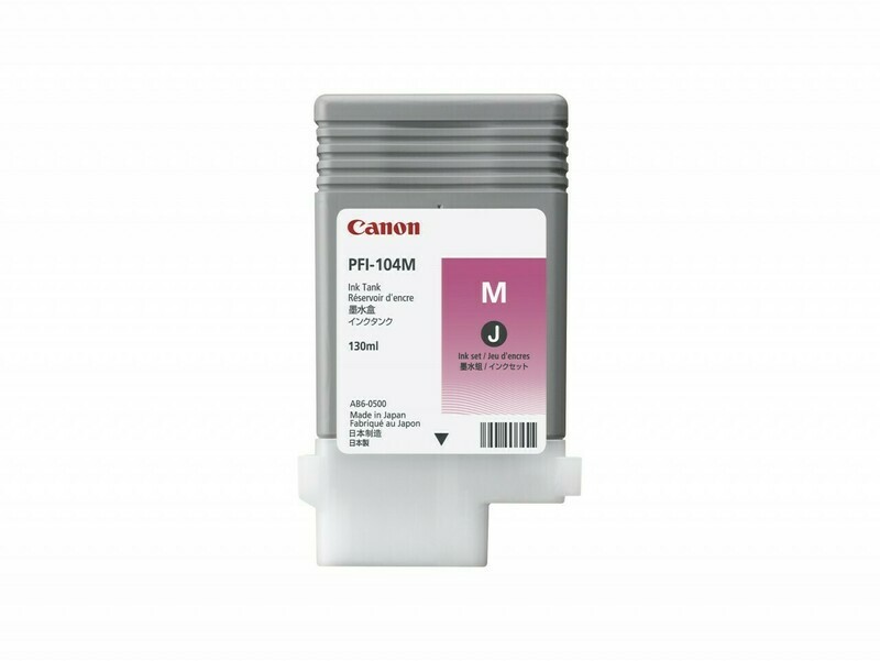 CANON PFI-104M MAGENTA INK 130ML CARTRIDGE (CANON IPF 650/655/750/755/760/765)