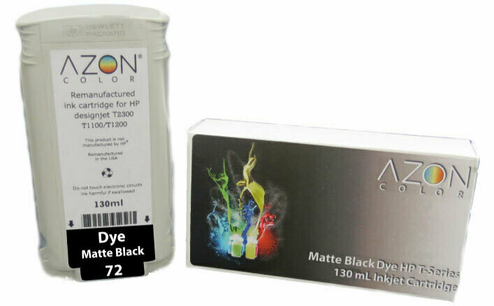 HP 72 C9403A DESIGNJET T2300/T1100/ T1200 MATTE BLACK DYE INK CARTRIDGE 130ML