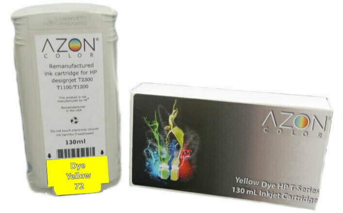 HP 72 C9373A DESIGNJET T2300/T1100/ T1200 YELLOW INK CARTRIDGE 130ML