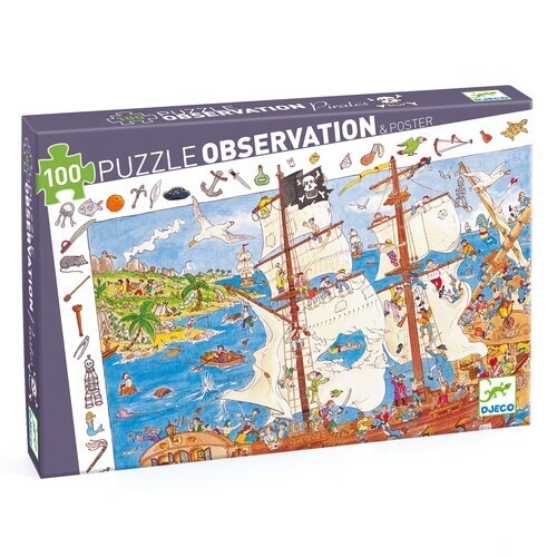 PUZZLE OBSERVACION PIRATAS 100 PIEZAS