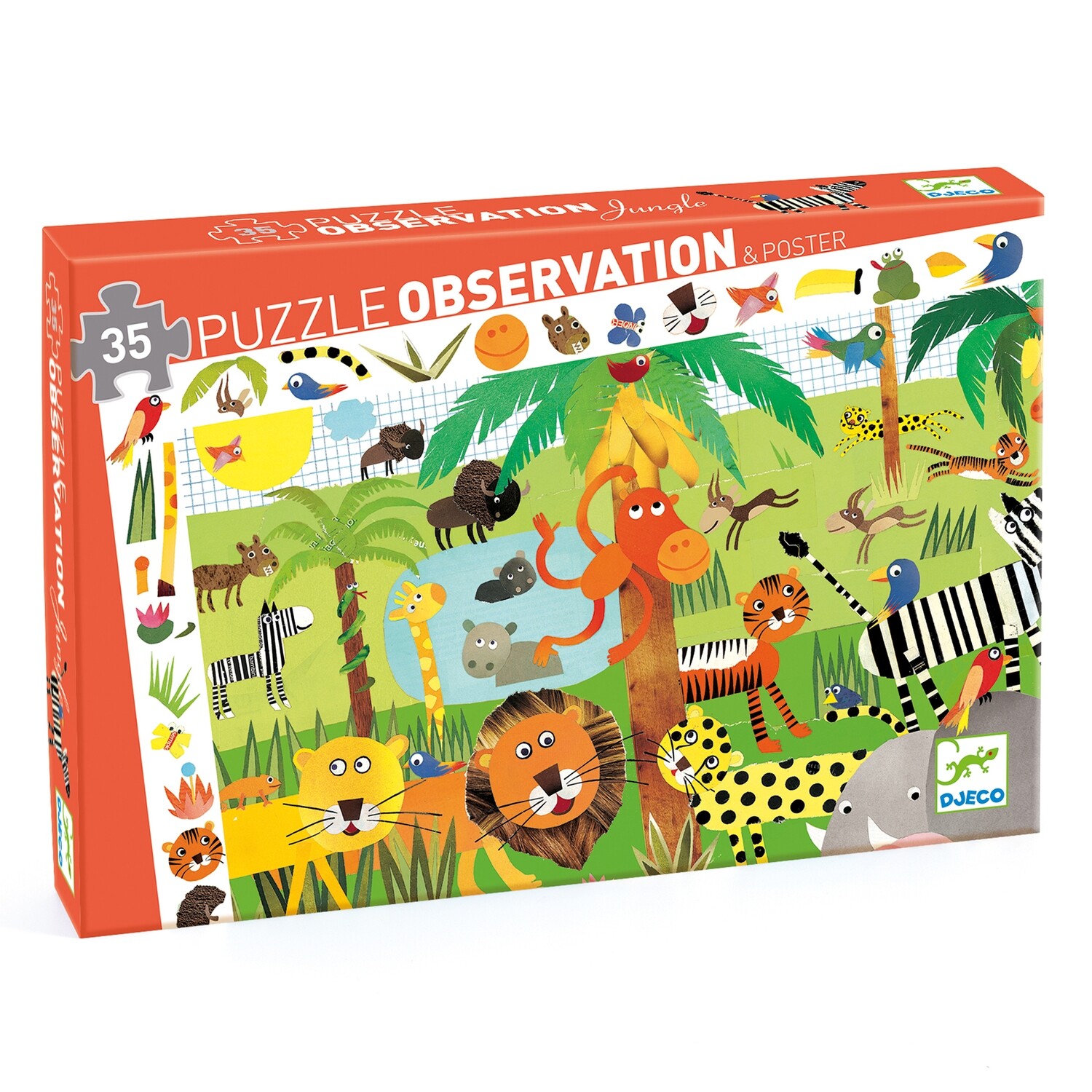PUZZLE OBSERVACION JUNGLA 35 PIEZAS