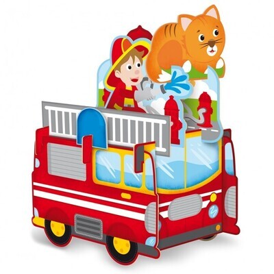 PUZZLE MAQUETA LOS BOMBEROS + LIBRO