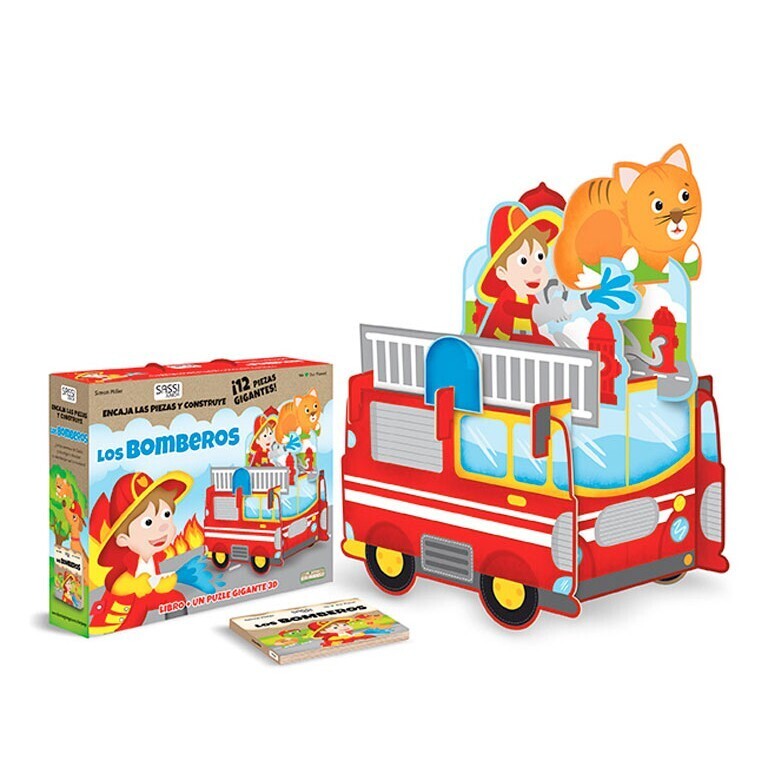 PUZZLE MAQUETA LOS BOMBEROS + LIBRO