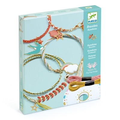 JUEGO PARA ARMAR PULSERAS KUMIHIMO PERLAS