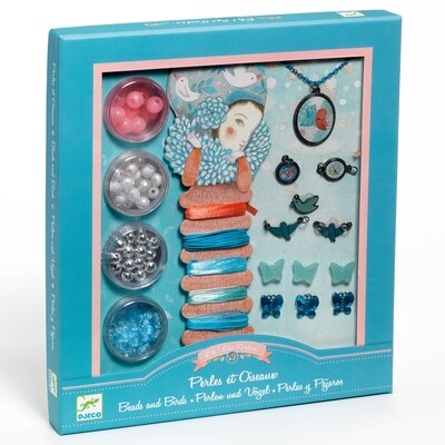 JUEGO PARA ARMAR PULSERAS PERLAS Y PAJAROS