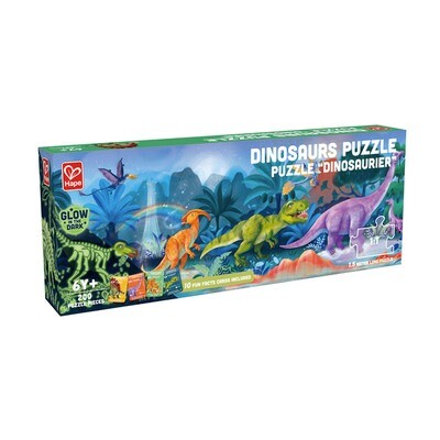 PUZZLE DINOSAURIOS BRILLA EN LA OSCURIDAD 200 PIEZAS 1.5 MTS