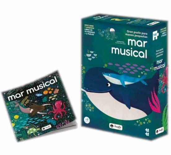 PUZZLES + LIBRO MAR MUSICAL 140 PIEZAS
