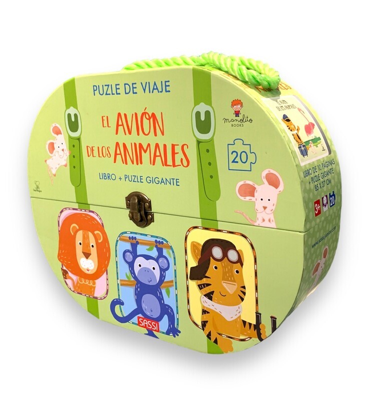 MANOLITO BOOKS Libro y Puzzle El Avion De Los Animales