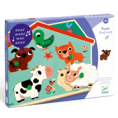 PUZZLE OUAF WOOF	 ENCASTRE CON SONIDO