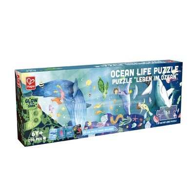 PUZZLE VIDA EN EL OCEANO BRILLA EN LA OSCURIDAD 200 PIEZAS 1.5 MTS