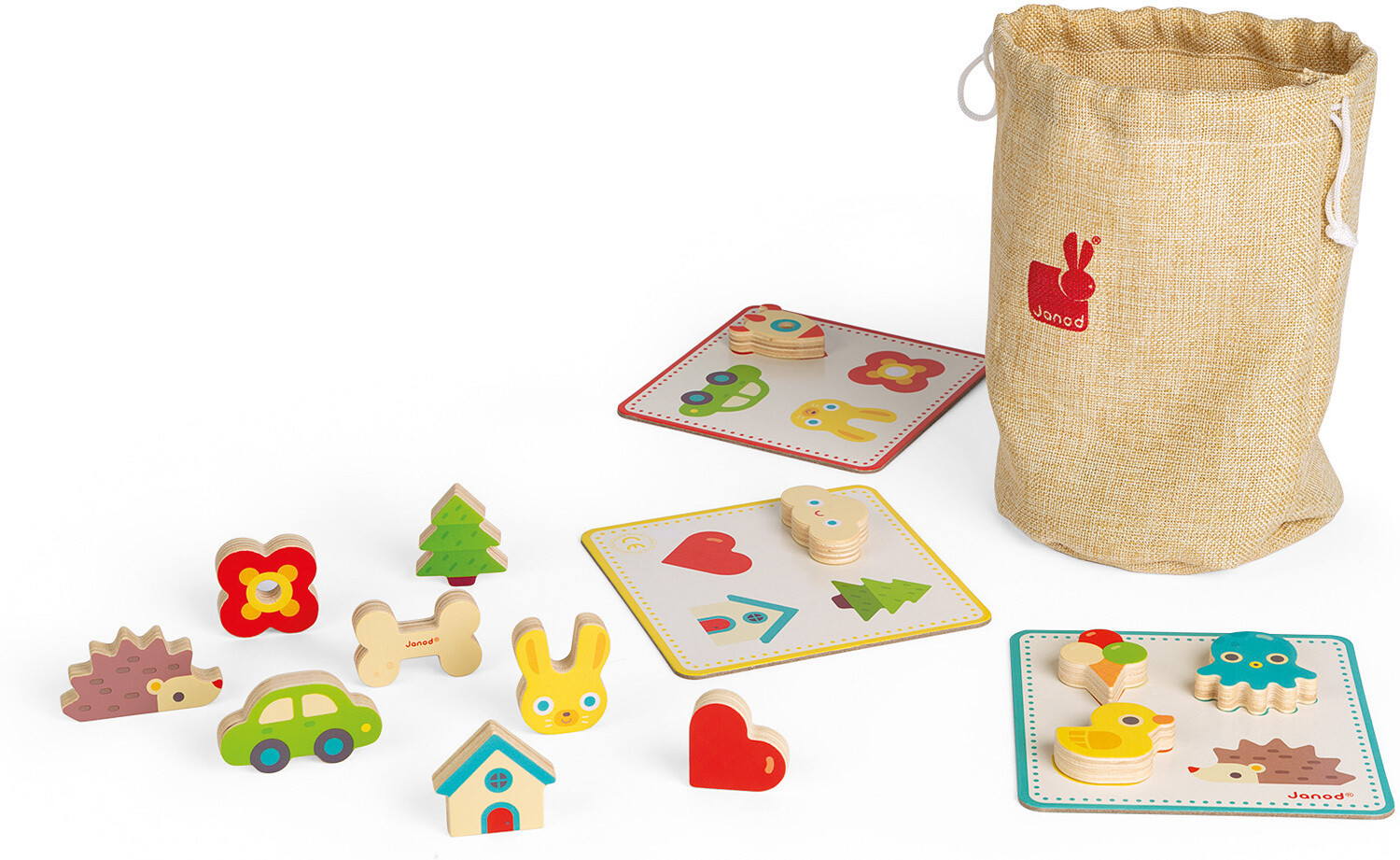 LOTERIA DE COLORES Y FORMAS EN MADERA MEMORY TOUCH
