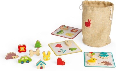 LOTERIA DE COLORES Y FORMAS EN MADERA MEMORY TOUCH