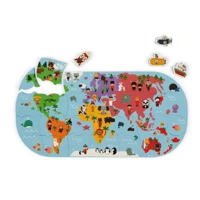 PUZZLE MAPA DEL MUNDO PARA EL BAÑO