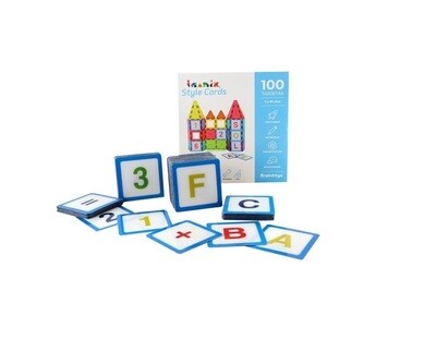IMANIX STYLE CARDS 100 TARJETAS LETRAS Y NUMEROS