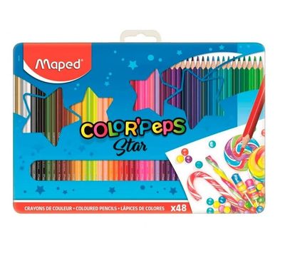 PACK LATA MAPED 48 LAPICES DE COLORES